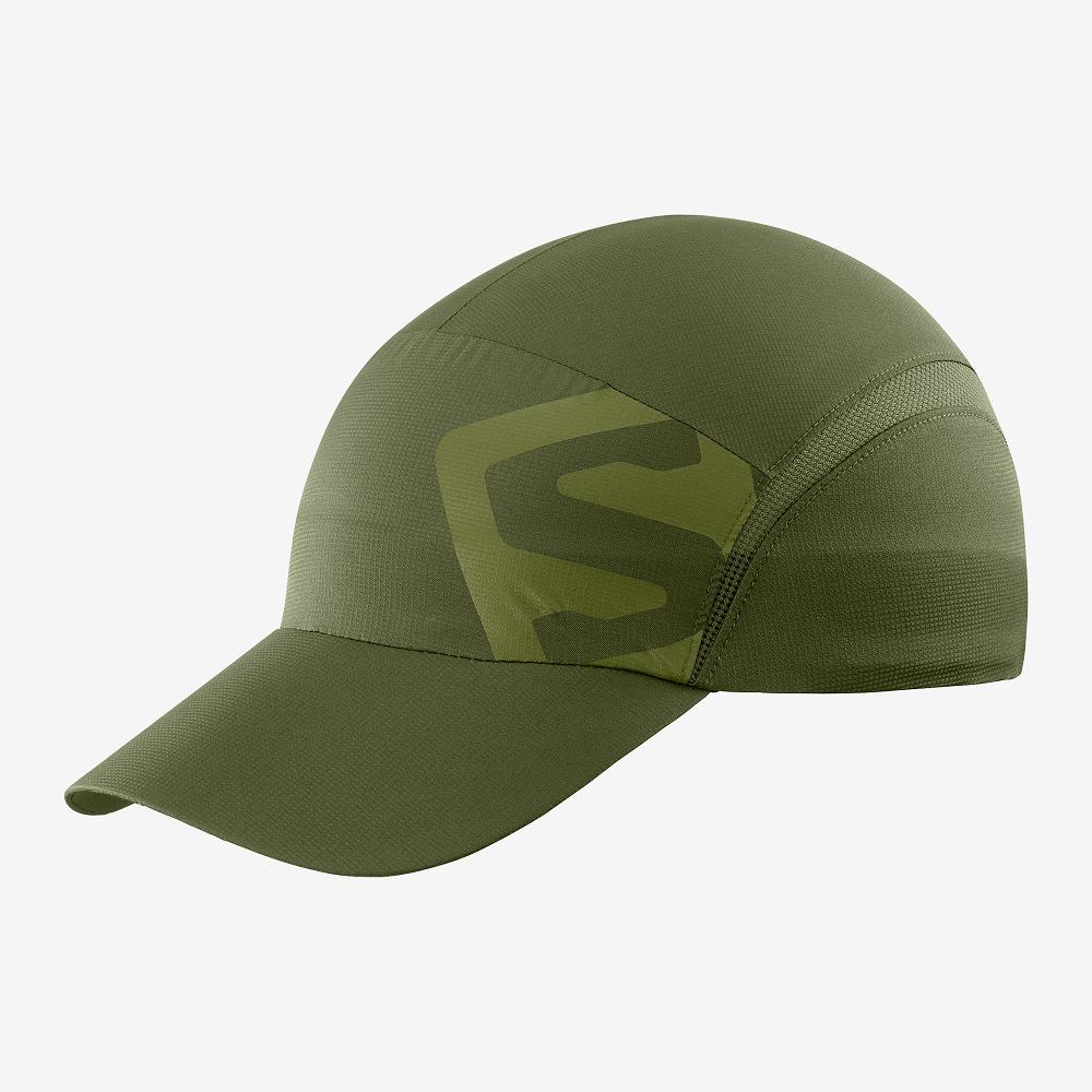 Salomon Singapore Mens Caps - XA Green | 62458-LVZG